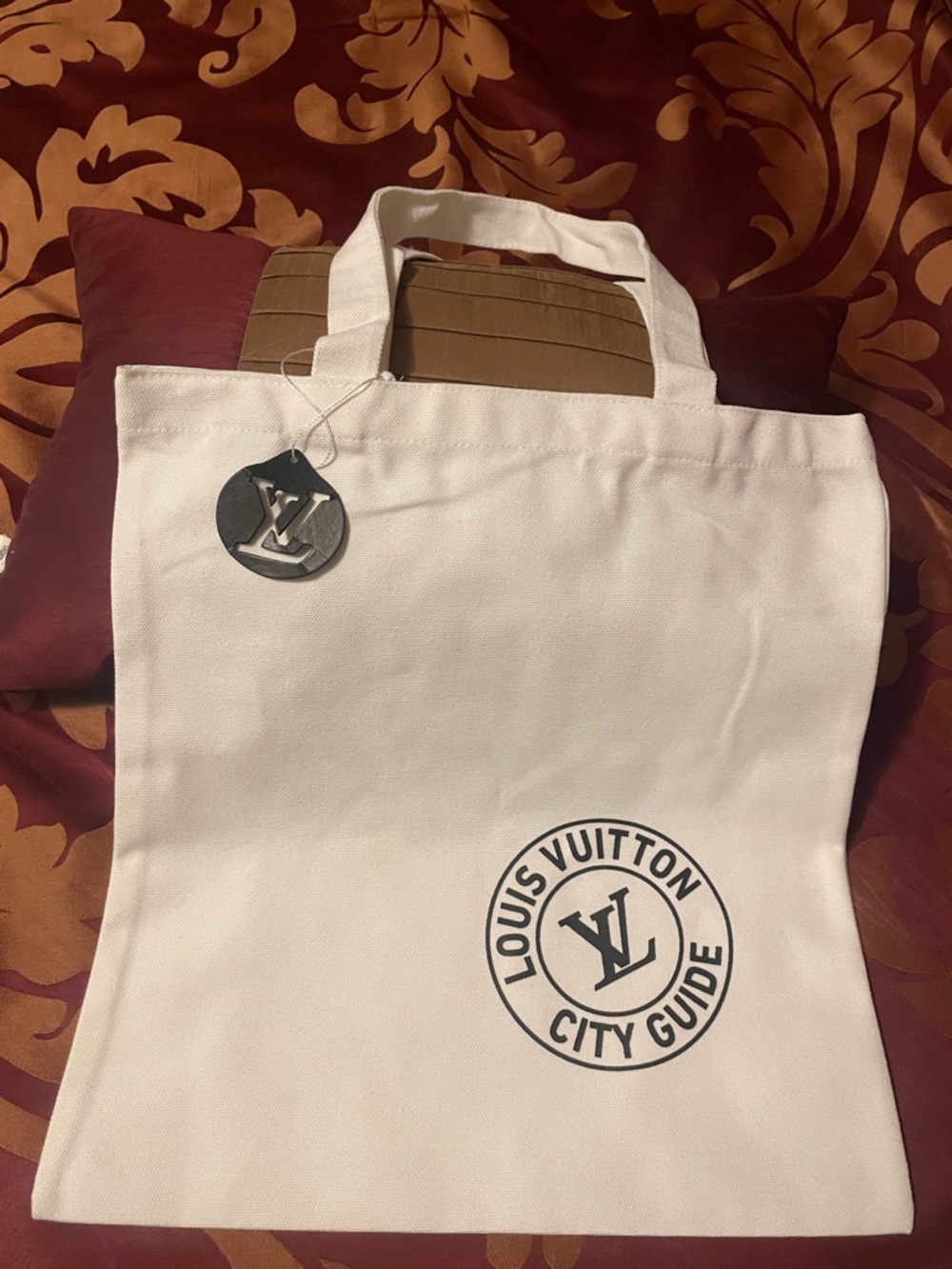 Louis Vuitton White Canvas City Guide Duffel Tote